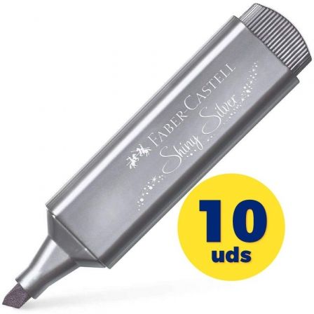 Faber Castell Textliner 46 Plata Metálico (Set de 10)